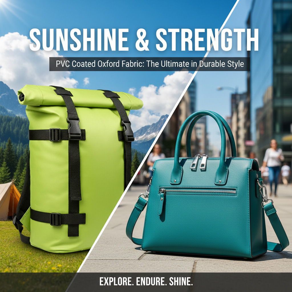 किन PVC लेपित अक्सफोर्ड कपडा बाहिरी गियर र फेसनको लागि आदर्श हो