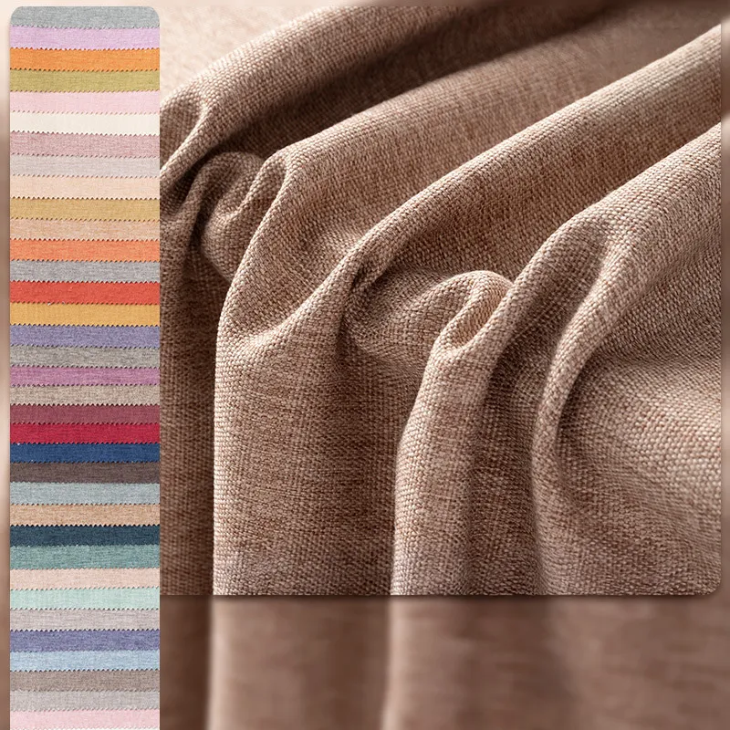 फोक्स लिनेन पर्दा कपडा