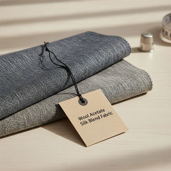 ऊन एसीटेट रेशम मिश्रण कपडा